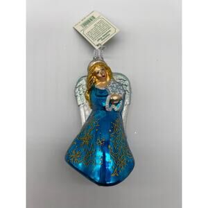 New Old World Christmas Glistening Snowflake Angel in Box